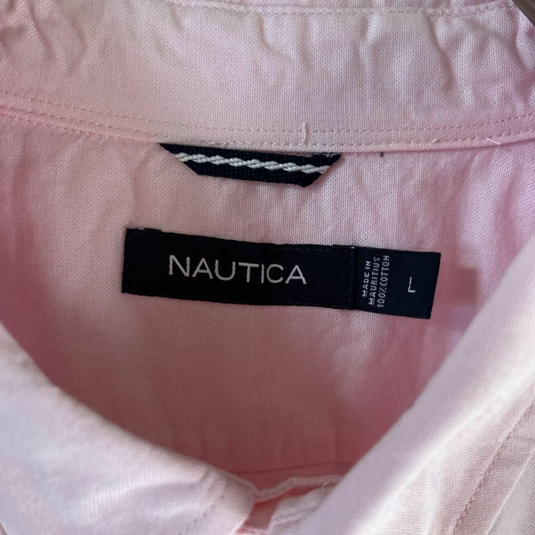 NAUTICA(ノーティカ)のJ2ノーティカ　コットンシャツ　長袖　ゆったり　Ｌメンズ ライトピンク メンズのトップス(Tシャツ/カットソー(七分/長袖))の商品写真