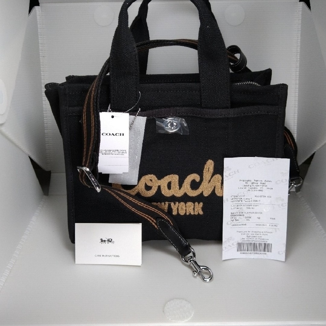 COACH(コーチ)のコーチ レディース用 カーゴ トート  ブラックグレースキャリーオール セット レディースのバッグ(ショルダーバッグ)の商品写真