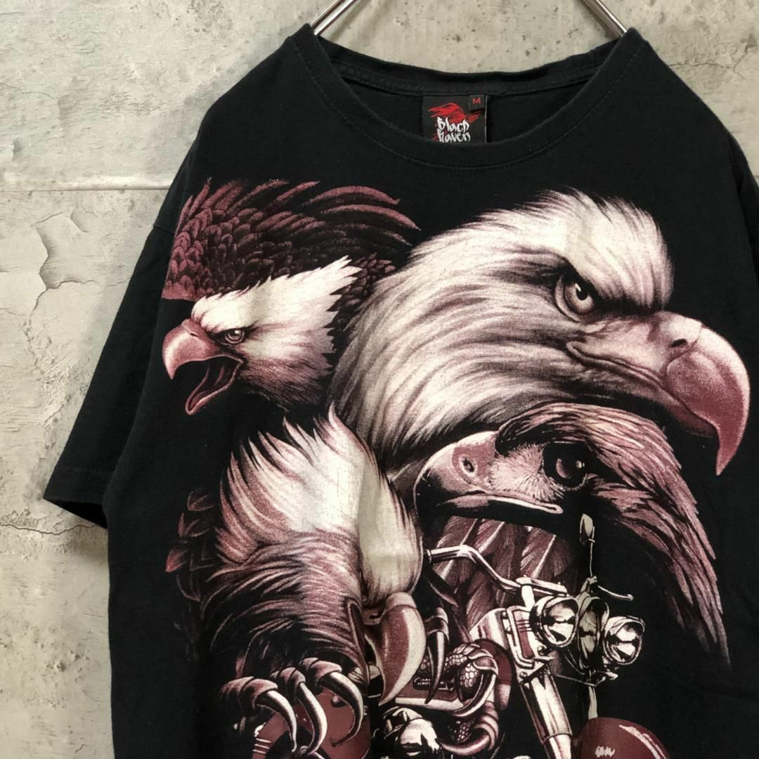 鷲 ワシ アメリカンバイク 派手 アメリカ古着 Tシャツ メンズのトップス(Tシャツ/カットソー(半袖/袖なし))の商品写真