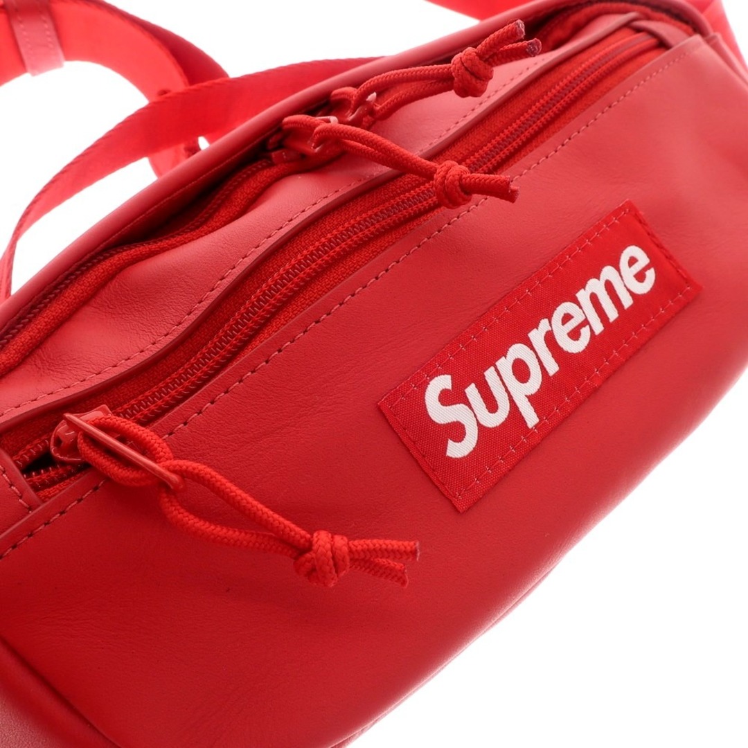 Supreme(シュプリーム)の【中古】シュプリーム Supreme 2023年秋冬　Leather Waist Bag ウエストバッグ レッド【W30xH14xD7】【メンズ】 メンズのバッグ(ウエストポーチ)の商品写真