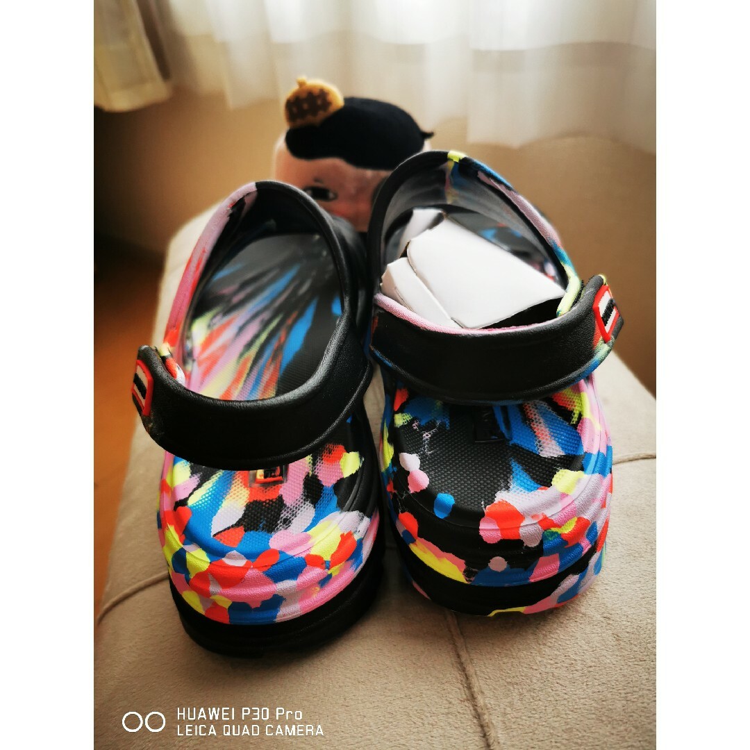 HUNTER(ハンター)のHUNTER Women's BLOOM Marble Sandal  黒 レディースの靴/シューズ(サンダル)の商品写真