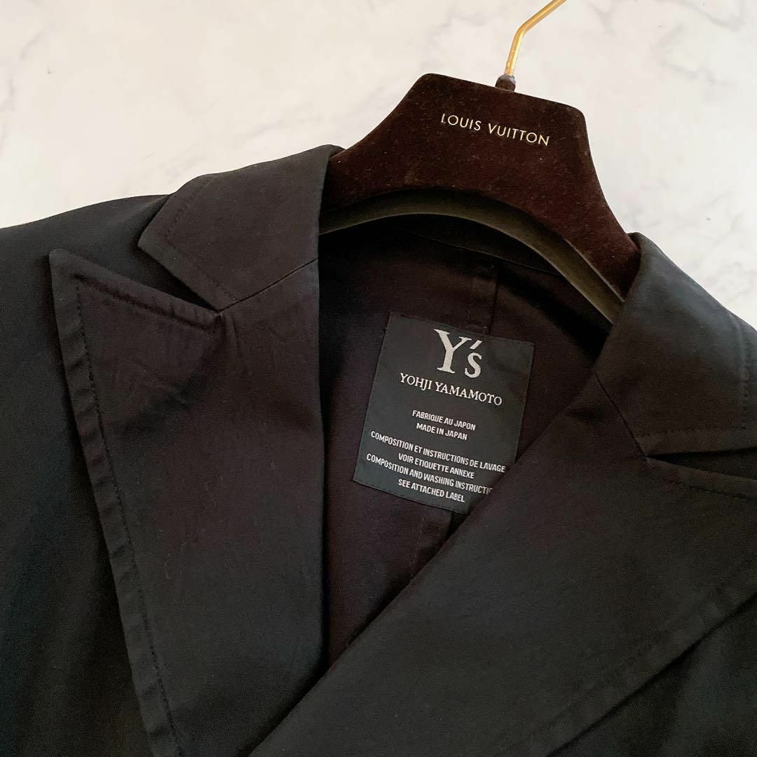 Y's(ワイズ)の美品◆Y's ヨウジヤマモト◆デザインダブルジャケット　多ボタン　S 黒　伸縮 メンズのジャケット/アウター(テーラードジャケット)の商品写真