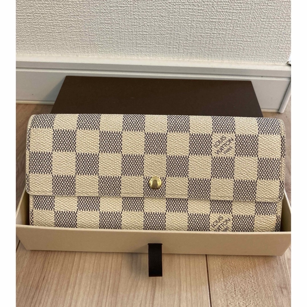 LOUIS VUITTON(ルイヴィトン)のタイムセール！正規品美品☆ ルイヴィトン ☆ポルトフォイユサラ　ダミエ アズール レディースのファッション小物(財布)の商品写真