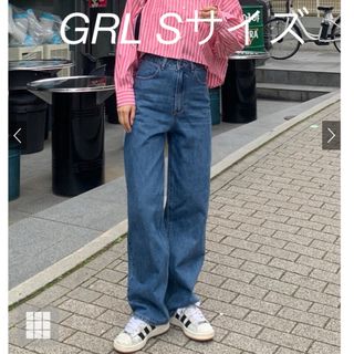 グレイル(GRL)の極美品♡GRL グレイル ハイウエストストレートデニムパンツ[cu402](デニム/ジーンズ)