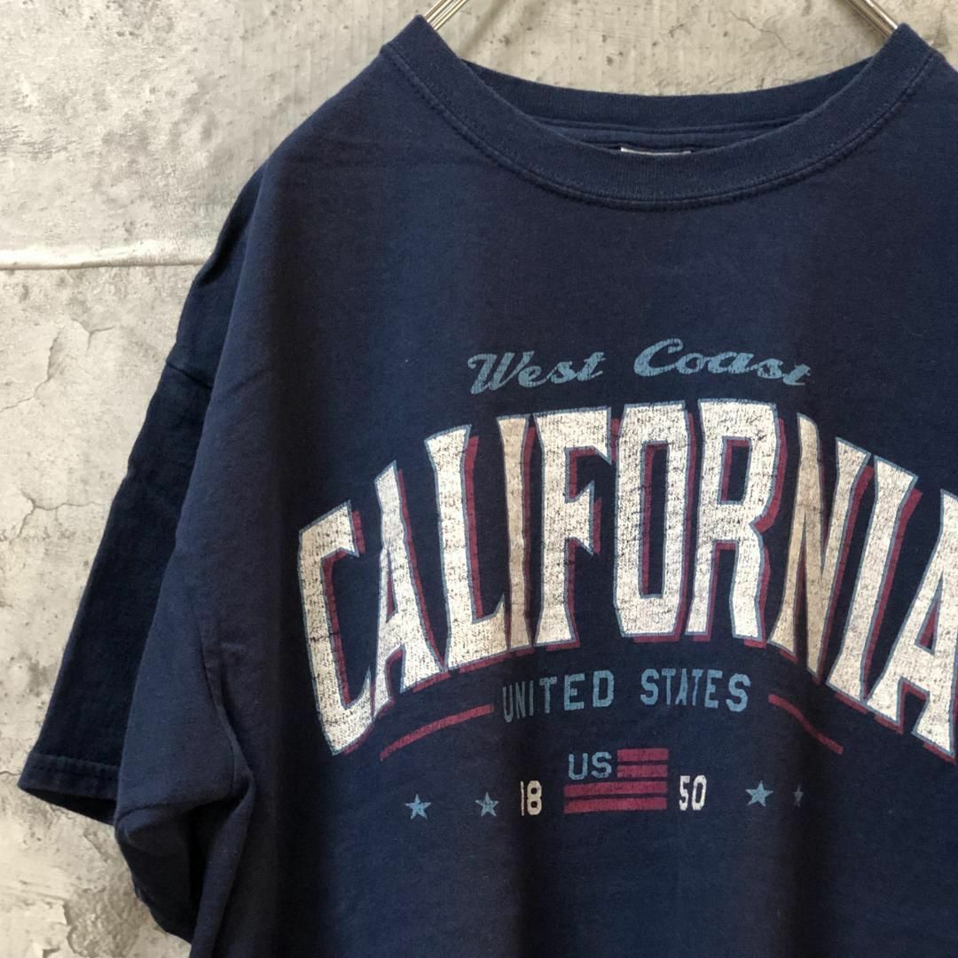 CALIFORNIA 星条旗 スレ加工 プリント Tシャツ メンズのトップス(Tシャツ/カットソー(半袖/袖なし))の商品写真