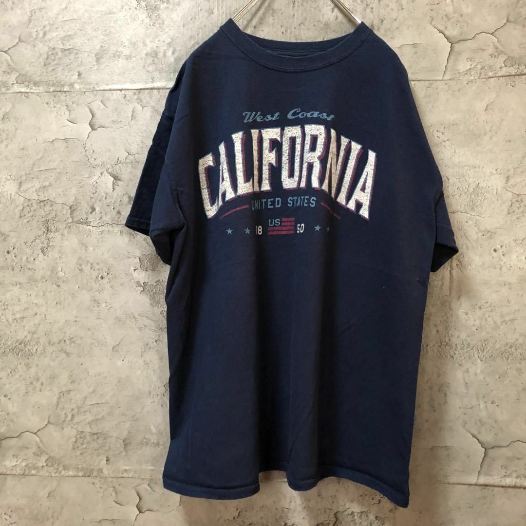 CALIFORNIA 星条旗 スレ加工 プリント Tシャツ メンズのトップス(Tシャツ/カットソー(半袖/袖なし))の商品写真