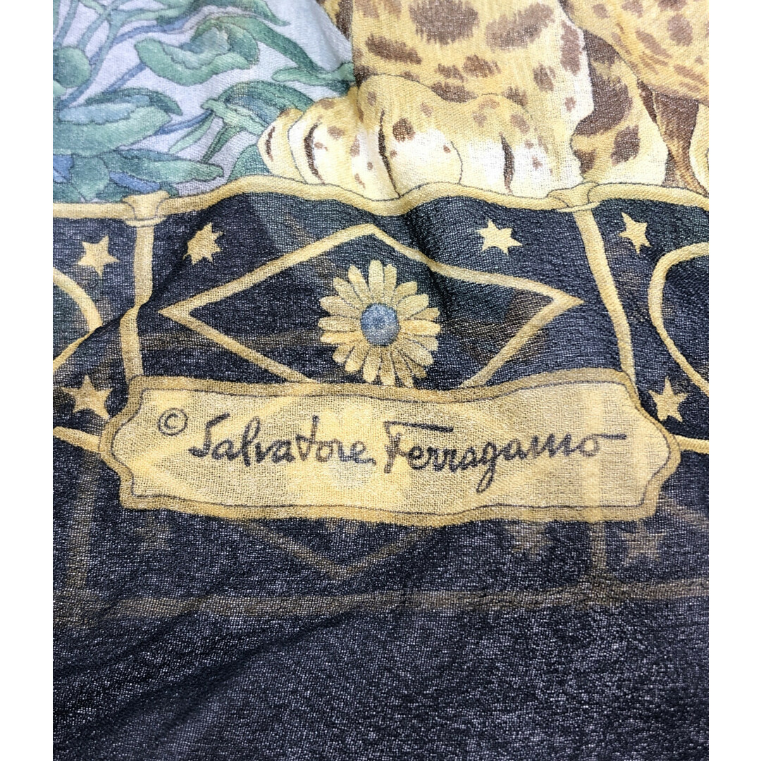 Salvatore Ferragamo(サルヴァトーレフェラガモ)のサルバトーレフェラガモ ストール シルク100％ ジャガー レディース レディースのファッション小物(ストール/パシュミナ)の商品写真
