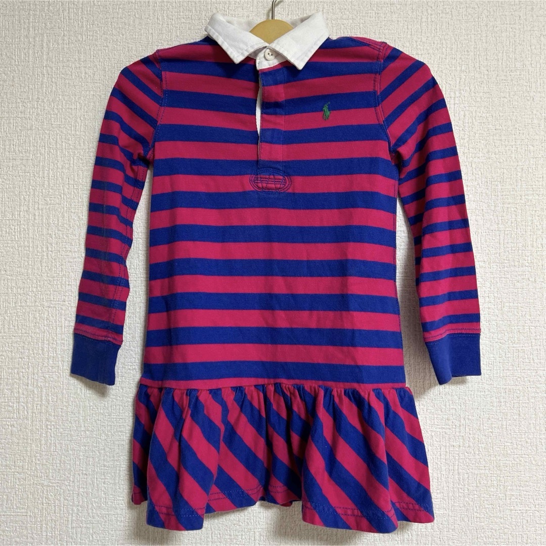 POLO RALPH LAUREN(ポロラルフローレン)のポロラルフローレン 長袖Tシャツワンピース キッズ/ベビー/マタニティのキッズ服女の子用(90cm~)(ワンピース)の商品写真