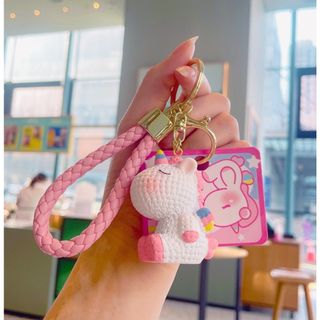 キーホルダー 韓国雑貨 動物 かわいい ユニコーン キーチェーン 萌えグッズ(その他)