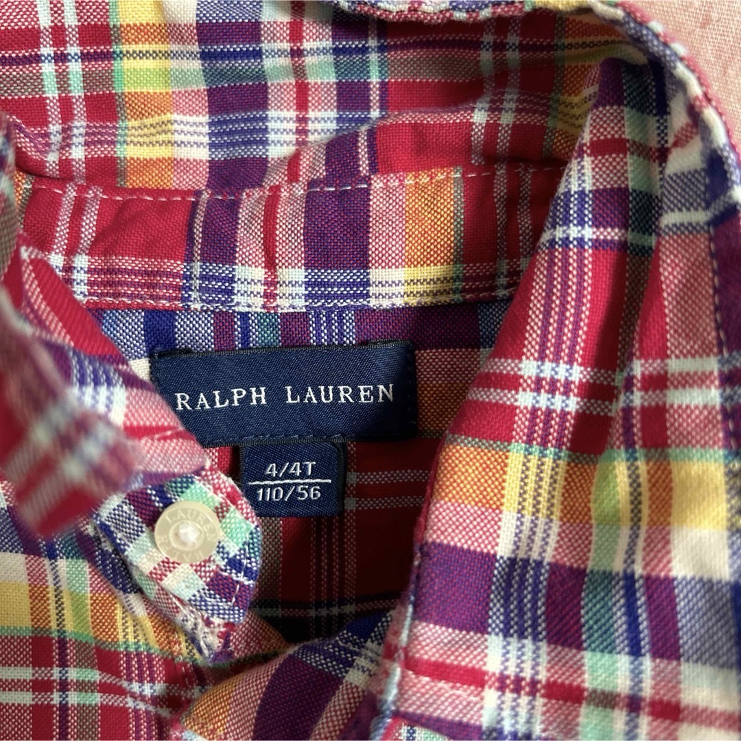 POLO RALPH LAUREN(ポロラルフローレン)のラルフローレン 半袖チェックチュニック キッズ/ベビー/マタニティのキッズ服女の子用(90cm~)(Tシャツ/カットソー)の商品写真