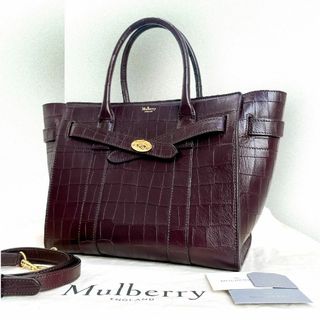 Mulberry - 極美品☆超人気モデル☆MULBERRY ベイズウォーター 2way クロコ型押し