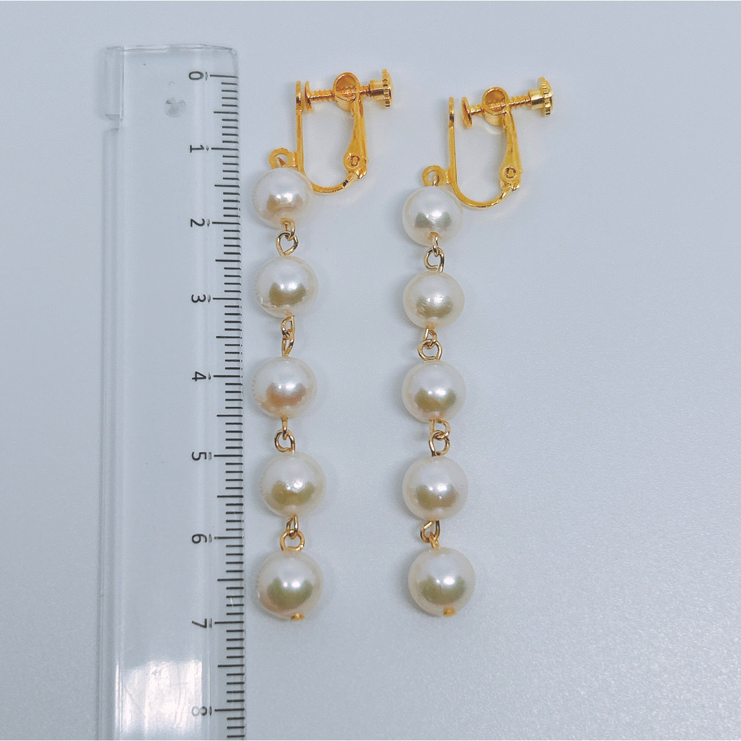 【専用】あこや真珠5連イヤリング レディースのアクセサリー(イヤリング)の商品写真