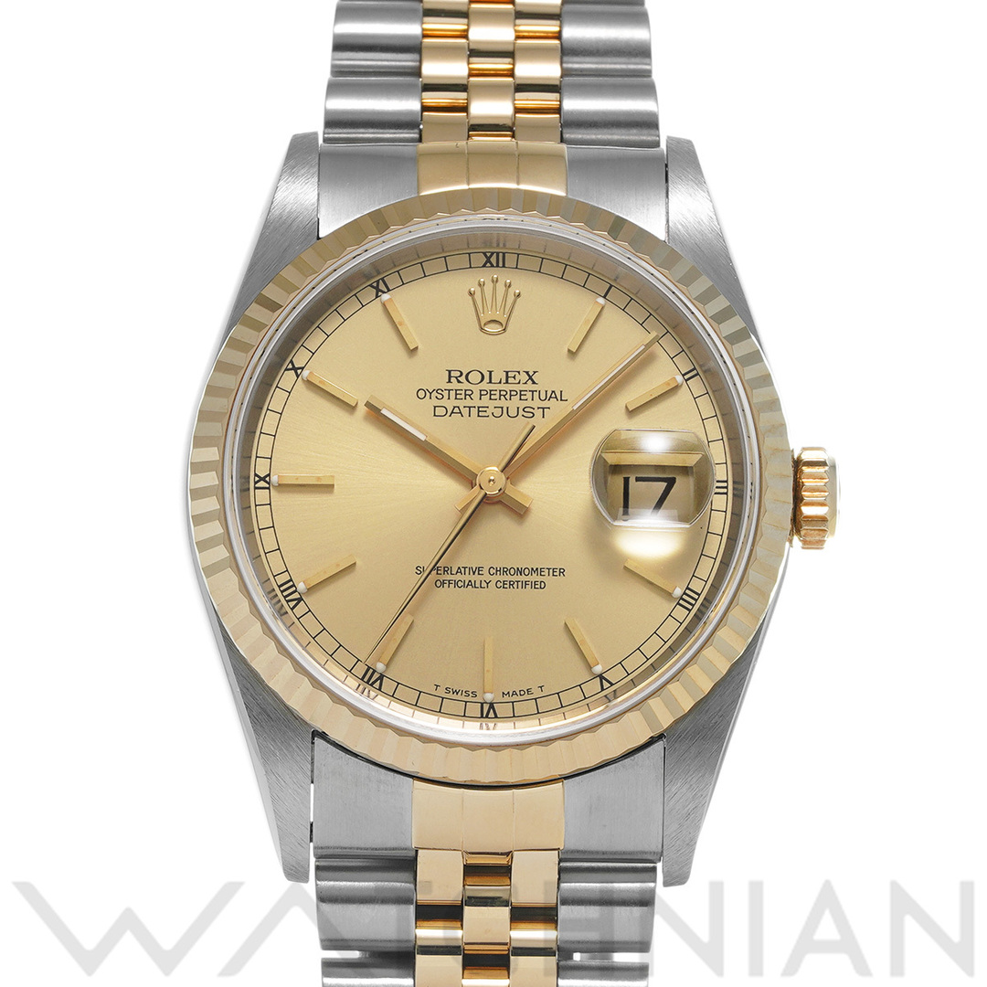 ROLEX(ロレックス)の中古 ロレックス ROLEX 16233 T番(1997年頃製造) シャンパン メンズ 腕時計 メンズの時計(腕時計(アナログ))の商品写真