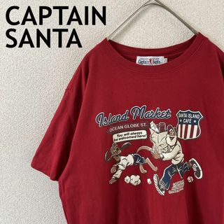 キャプテンサンタ(CAPTAIN SANTA)のT1 キャプテンサンタ　tシャツ 半袖　90s ヴィンテージ古着　Mメンズ　赤(Tシャツ/カットソー(半袖/袖なし))