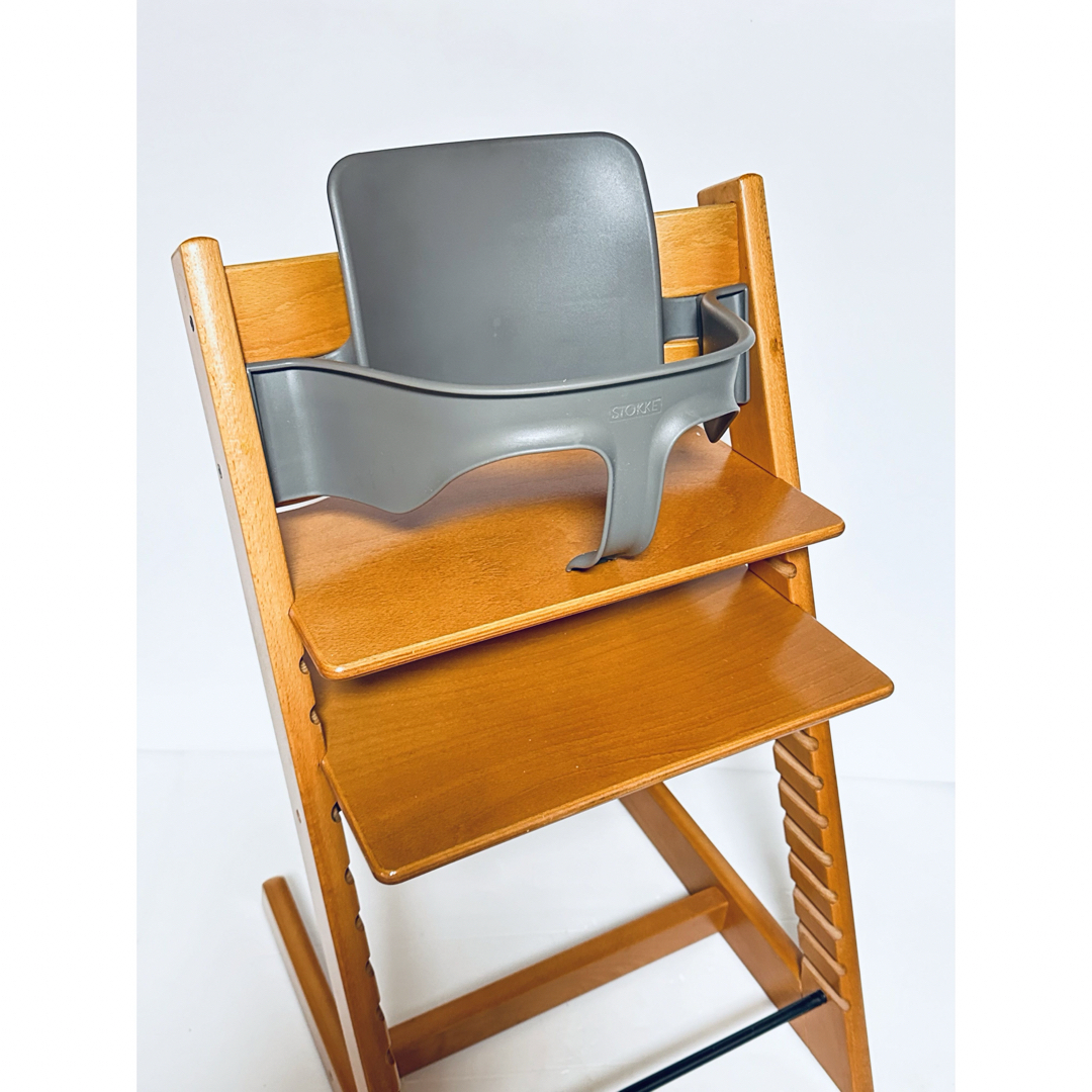 Stokke(ストッケ)の【美品・人気絶版色・V3ベビーガード付】（559）ストッケ　トリップトラップ キッズ/ベビー/マタニティの寝具/家具(その他)の商品写真