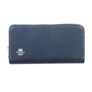 WHITEHOUSE COX - WHITE HOUSE COX ホワイトハウスコックス 財布 S2622 LONG ZIP WALLET ラウンドジップ ウォレット 長財布 ネイビー系【美品】【中古】