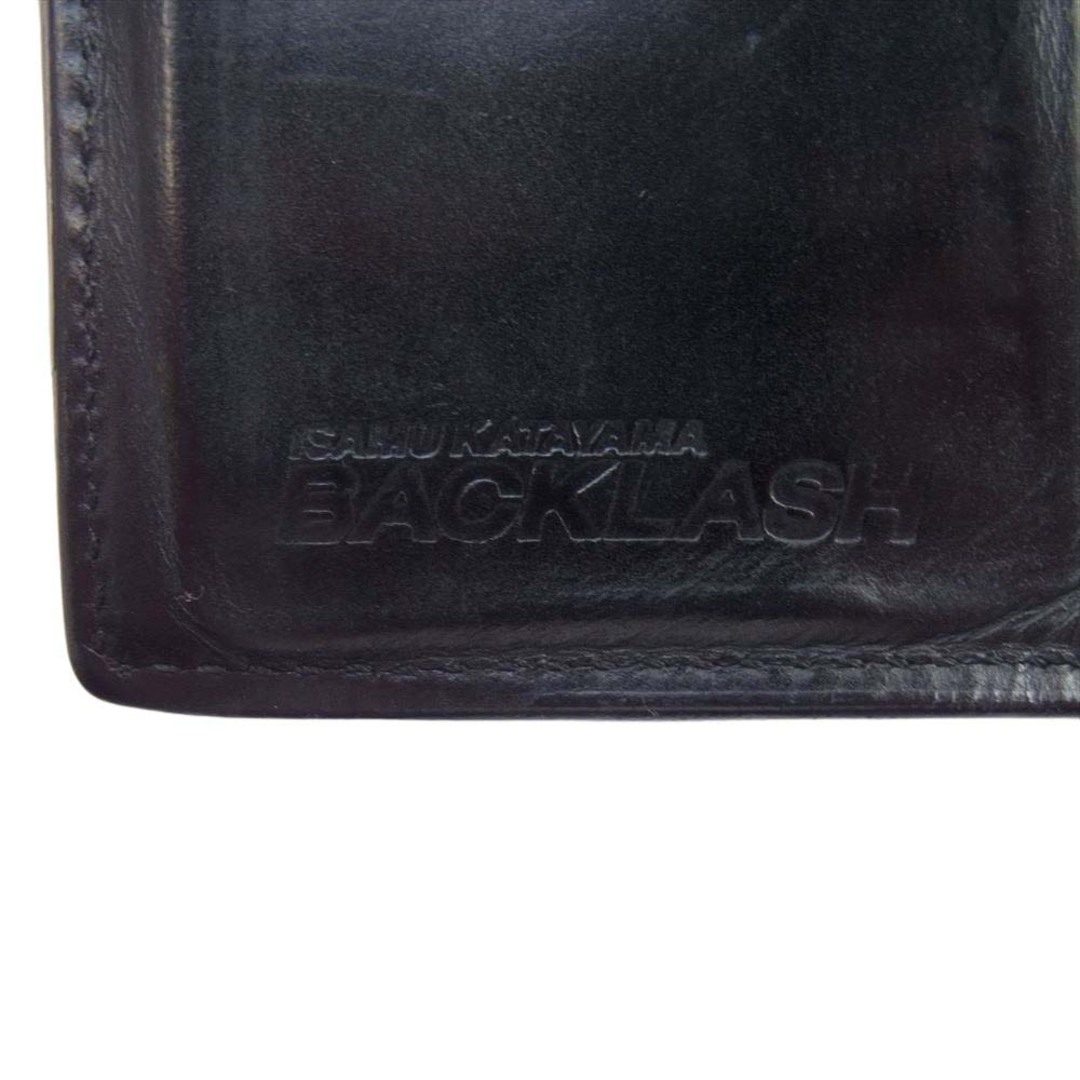 ISAMUKATAYAMA BACKLASH(イサムカタヤマバックラッシュ)のISAMUKATAYAMA BACKLASH イサムカタヤマバックラッシュ 財布 レザー ２つ折り 財布 ウォレット ブラック系【中古】 メンズのファッション小物(長財布)の商品写真