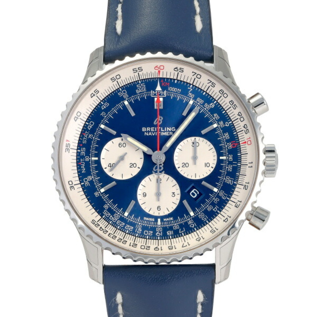 BREITLING(ブライトリング)のブライトリング BREITLING ナビタイマー B01 クロノグラフ 46 AB0127211C1X1 ブルー文字盤 中古 腕時計 メンズ メンズの時計(腕時計(アナログ))の商品写真