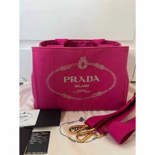 PRADA - プラダ　カナパミニS ショルダー付きトートバック