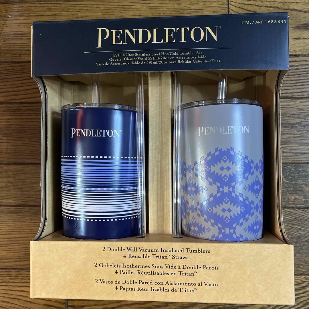 PENDLETON(ペンドルトン)のペンドルトン タンブラー 590ml×2本　蓋付き ストロー付き インテリア/住まい/日用品のキッチン/食器(タンブラー)の商品写真