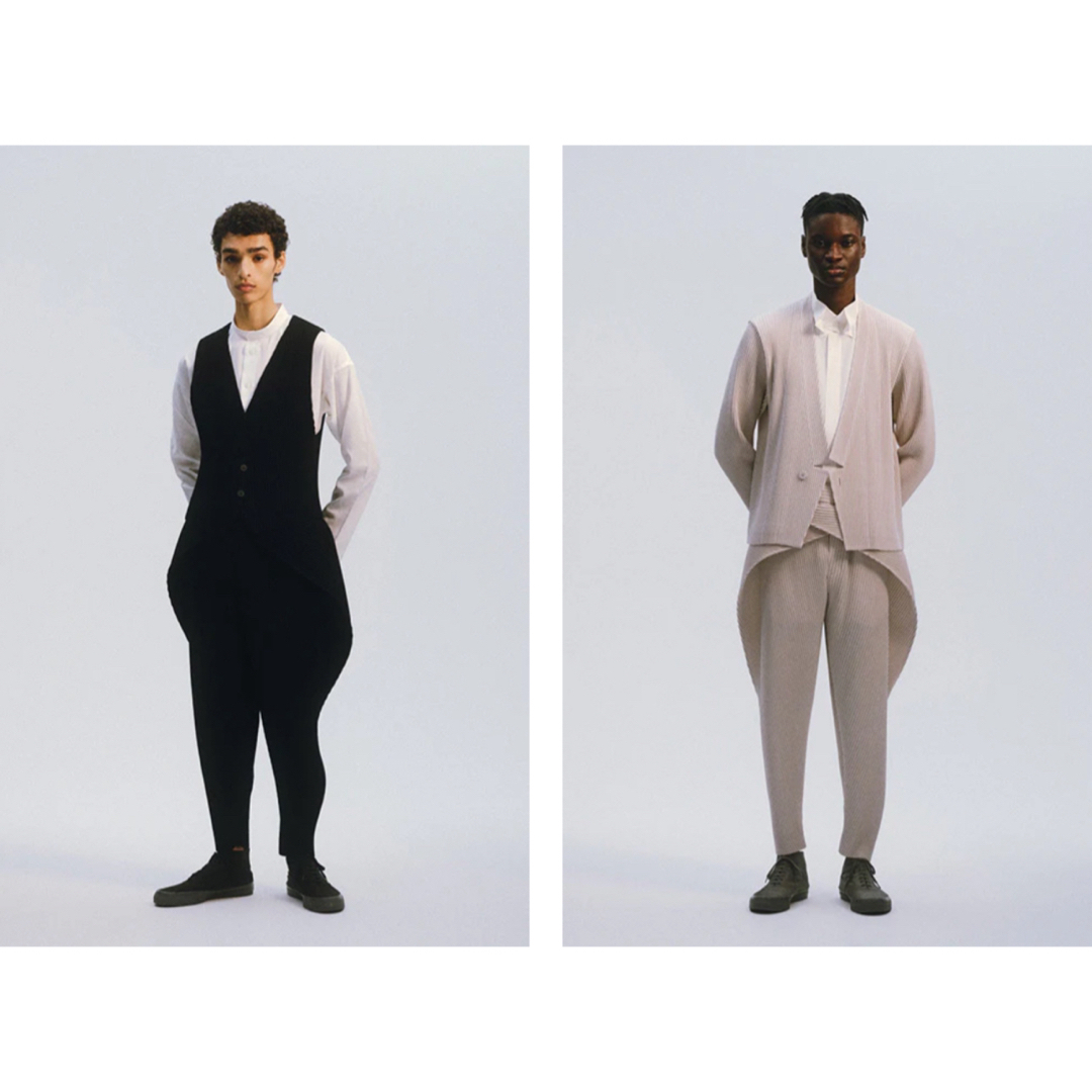 ISSEY MIYAKE(イッセイミヤケ)のオムプリッセタキシードパンツ2プリーツイッセイミヤケ三宅一生TUXEDOプリーツ メンズのパンツ(スラックス)の商品写真