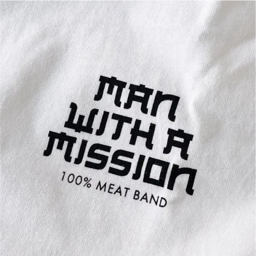 MAN WITH A MISSION(マンウィズアミッション)のマンウィズアミッション　花札ロンT（ホワイト） XLサイズ メンズのトップス(Tシャツ/カットソー(七分/長袖))の商品写真