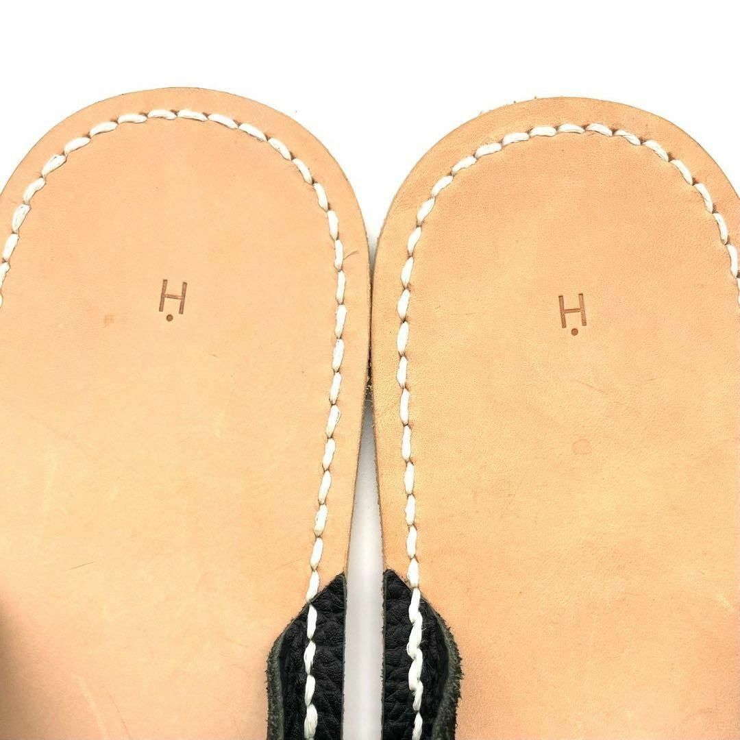 Hender Scheme(エンダースキーマ)の★新品 エンダースキーマ フラットサンダル タッセル レザー スリッパ 黒 M メンズの靴/シューズ(サンダル)の商品写真