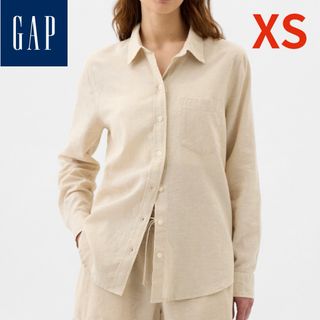 GAP - GAP リネンブレンド イージーシャツ XS