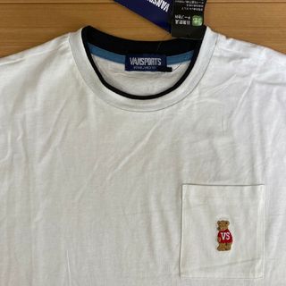 L　ヴァンスポーツ　新品　半袖Tシャツ　メンズ　ホワイト　ポケット(Tシャツ/カットソー(半袖/袖なし))