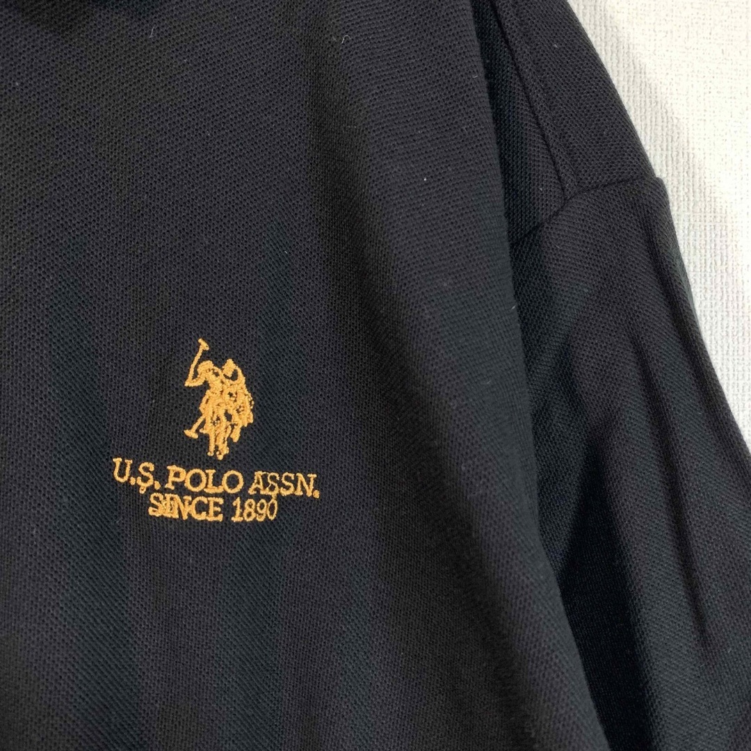 U.S. POLO ASSN.(ユーエスポロアッスン)の【新品未使用】U.S.POLO ASSN. ポロシャツ (M)ブラック メンズのトップス(ポロシャツ)の商品写真