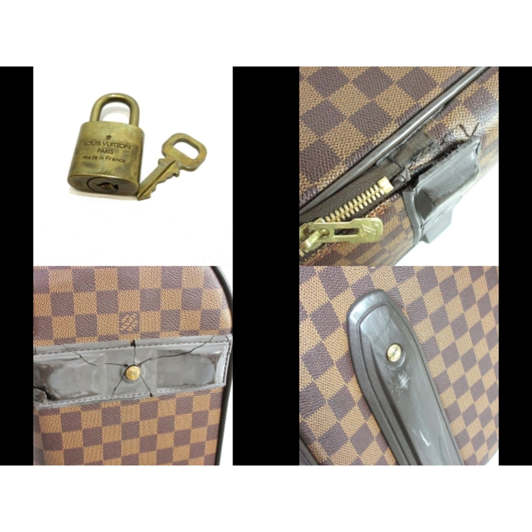 LOUIS VUITTON(ルイヴィトン)のLOUIS VUITTON(ルイヴィトン) キャリーバッグ ダミエ ペガス55 N23294(新型) エベヌ サイドパーツ破損 ダミエ・キャンバス レディースのバッグ(スーツケース/キャリーバッグ)の商品写真