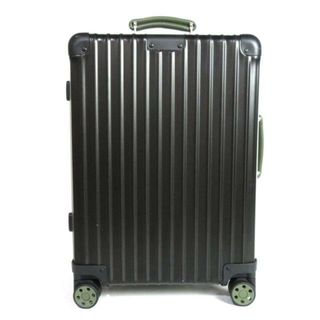 RIMOWA(リモワ) キャリーバッグ クラシックキャビン 973.53.01.4 黒×カーキ TSAロックナンバー【000】/36L/4輪 アルミニウム 