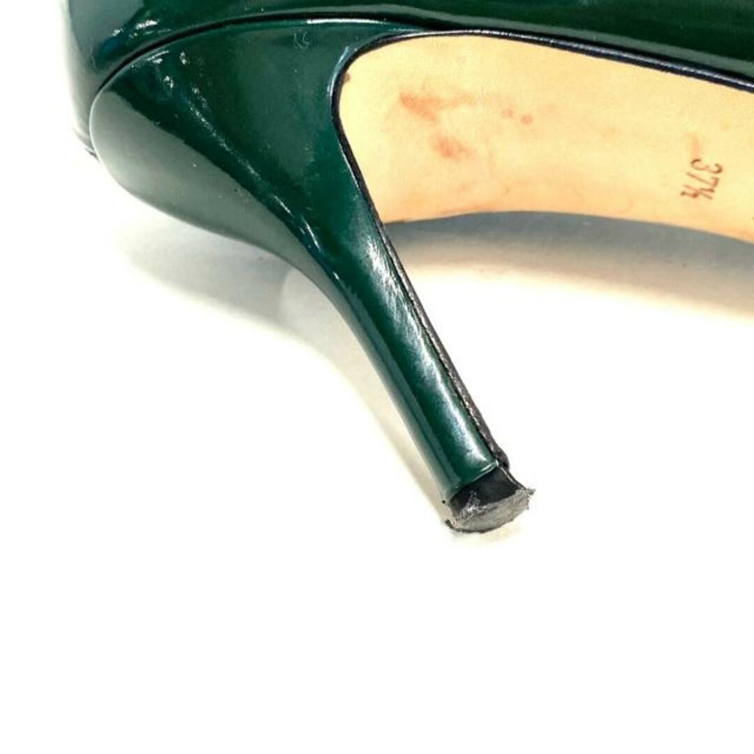 PELLICO(ペリーコ)のPELLICO(ペリーコ) パンプス 37 1/2 レディース - ダークグリーン エナメル（レザー） レディースの靴/シューズ(ハイヒール/パンプス)の商品写真