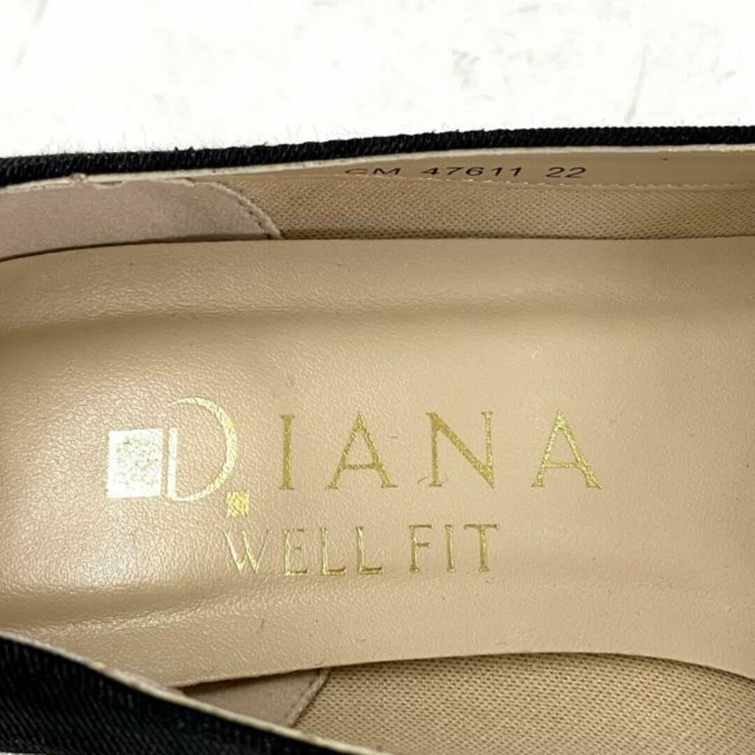 DIANA(ダイアナ)のDIANA(ダイアナ) パンプス 22 レディース - 黒 ウェッジソール ナイロン レディースの靴/シューズ(ハイヒール/パンプス)の商品写真