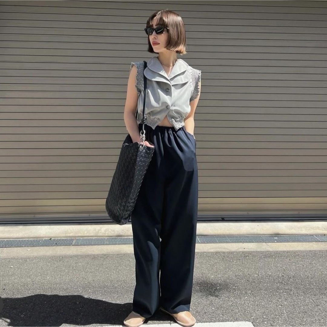 TODAYFUL(トゥデイフル)のmeer. メーア　STRIPED SHORT TOP /GRYロンハーマン レディースのトップス(Tシャツ(半袖/袖なし))の商品写真