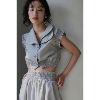 トゥデイフル(TODAYFUL)のmeer. メーア　STRIPED SHORT TOP /GRYロンハーマン(Tシャツ(半袖/袖なし))