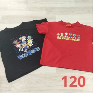 パウパトロール(パウ・パトロール)の☆　パウパトロール　半袖Tシャツ　2枚セット　120サイズ　綿100%(Tシャツ/カットソー)