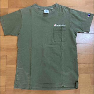 Champion - Champion チャンピオン 半袖 Tシャツ メンズS 無地 ポケット 緑