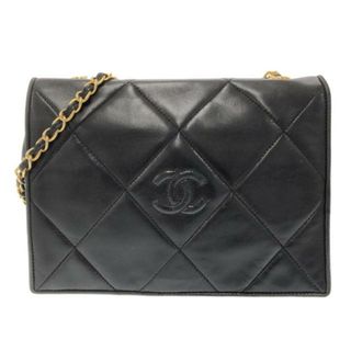 シャネル(CHANEL)のCHANEL(シャネル) ショルダーバッグ マトラッセ 黒 チェーンショルダー/ゴールド金具 ラムスキン(ショルダーバッグ)