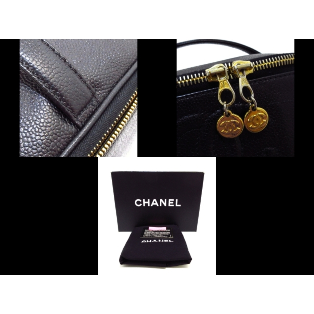 CHANEL(シャネル)のCHANEL(シャネル) バニティバッグ レディース - 黒 ココマーク/ゴールド金具 キャビアスキン レディースのバッグ(その他)の商品写真