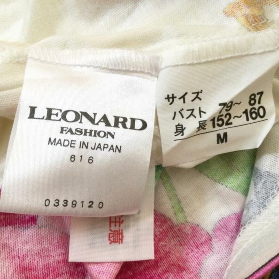 LEONARD(レオナール)のLEONARD(レオナール) 長袖カットソー サイズM レディース - 白×ピンク×マルチ 花柄 レディースのトップス(カットソー(長袖/七分))の商品写真