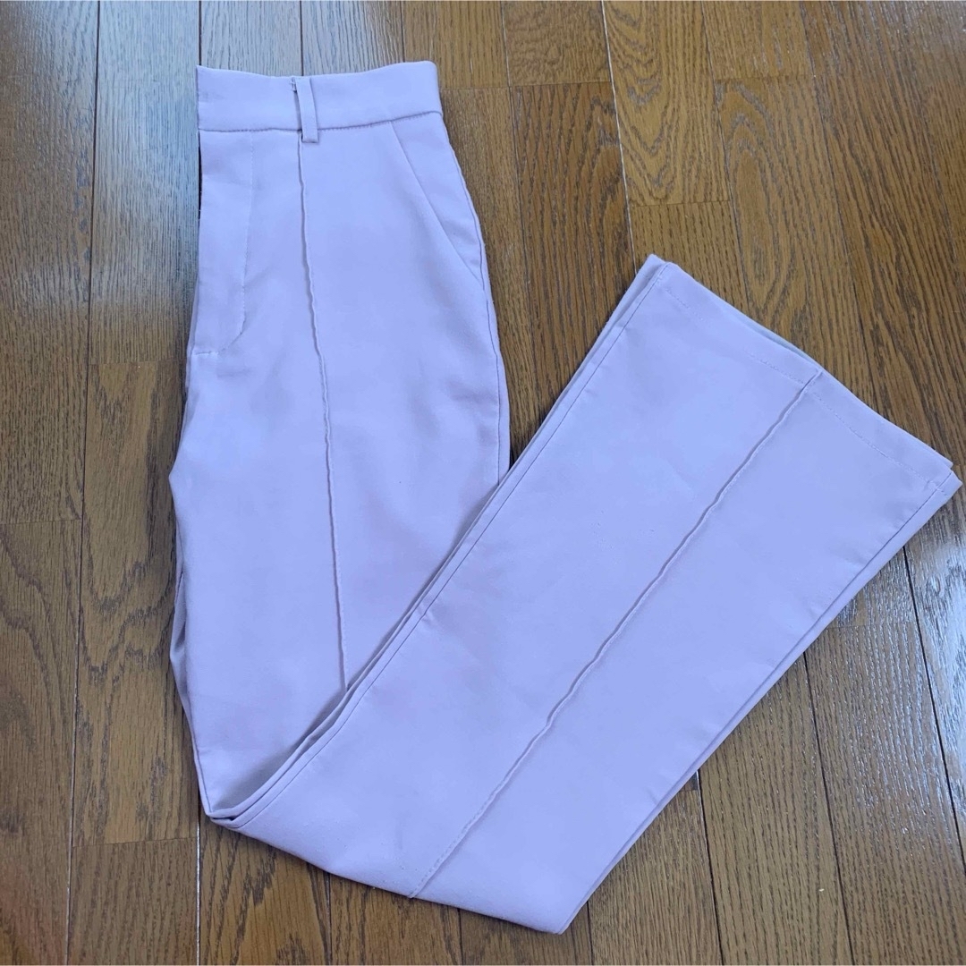 GRL(グレイル)の［k8360t］ フロントタックフレアパンツ S ピンク レディースのパンツ(その他)の商品写真