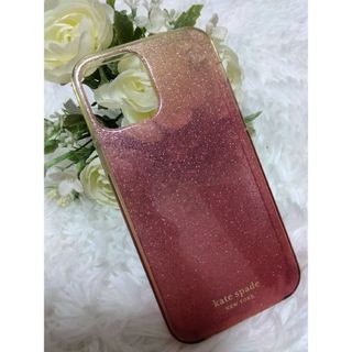 ケイトスペードニューヨーク(kate spade new york)のケイトスペード iPhone12mini グリッター ピンク ラメ(iPhoneケース)