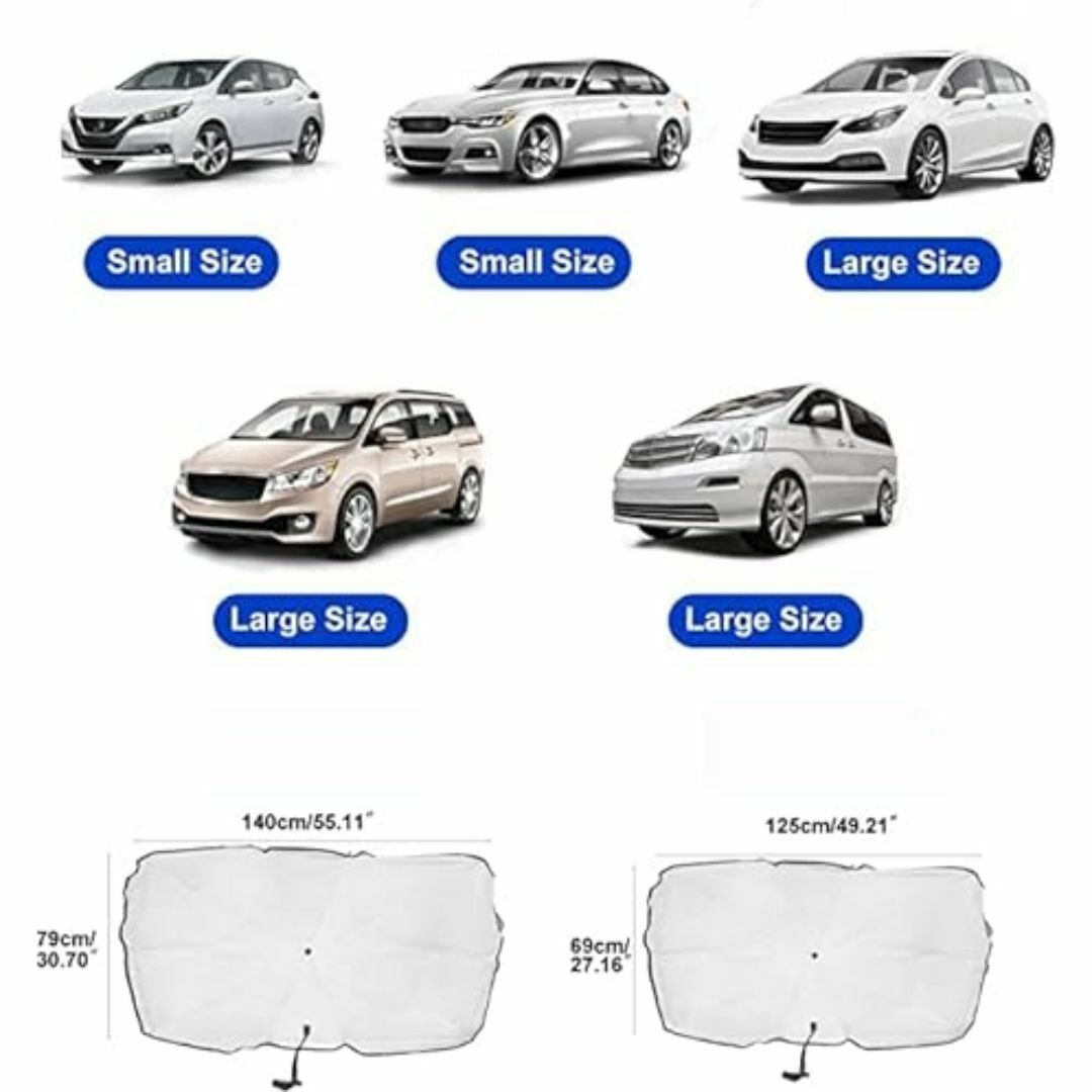 大特価 車用パラソル 傘 車用 サンシェード 折り畳み式 自動車/バイクの自動車(車内アクセサリ)の商品写真