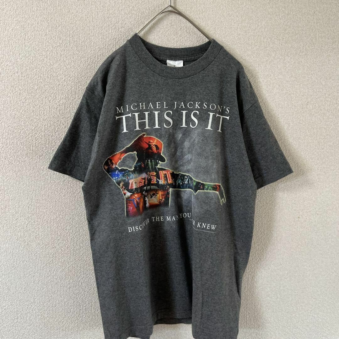 U3マイケルジャクソンTHIS IS IT tシャツ 半袖　Sメンズ 灰　映画 メンズのトップス(Tシャツ/カットソー(半袖/袖なし))の商品写真