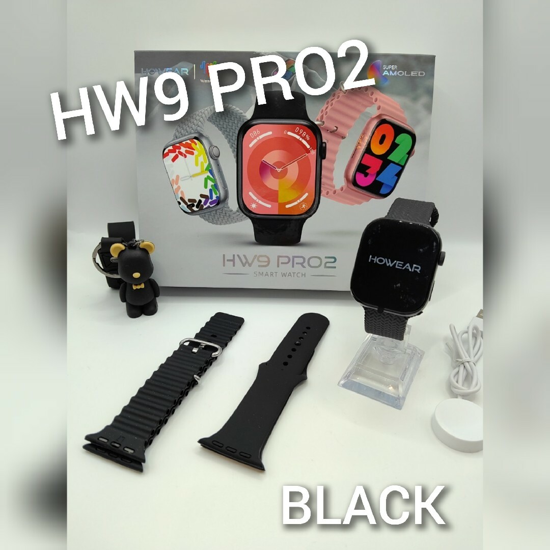 NEW‼️【ChatGPT・着信】スマートウォッチ(ブラック)HW9 PRO2 メンズの時計(腕時計(デジタル))の商品写真