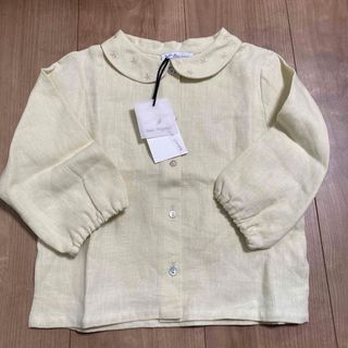 【お値下げ！新品タグ付き】Bebe Organic 長袖リネンブラウス　2y