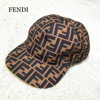 フェンディ(FENDI)の【未使用級】FENDI キッズ FFジャガードファブリック ベースボールキャップ(帽子)