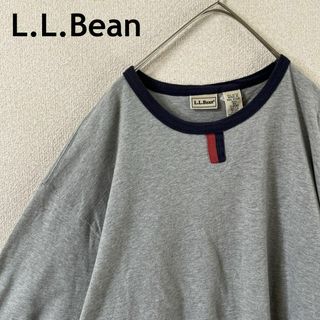 エルエルビーン(L.L.Bean)のU3 L.L.BEAN ヘンリーリンガーネックシャツ　ラグランtシャツ Ｌメンズ(Tシャツ/カットソー(半袖/袖なし))