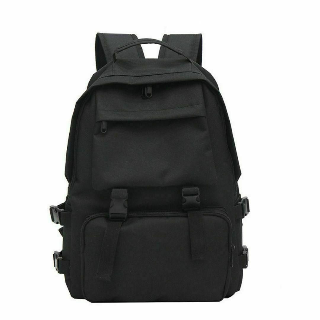リュック カジュアル　ブラック　バックパック　男女兼用　通学 通勤　黒 メンズのバッグ(バッグパック/リュック)の商品写真